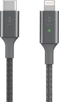 Belkin BOOST↑CHARGE™ - Smart LED USB-C naar Lightning-kabel - Grijs