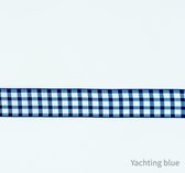 Sierband blauwe ruit - lint - naaien - fournituren - 2 meter -