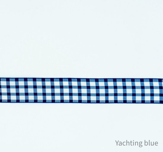 Sinewi vertegenwoordiger Actief Sierband blauwe ruit - lint - naaien - fournituren - 2 meter - | bol.com