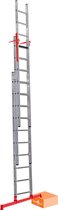 Smart Level Ladder Pro 3 delige schuifladder met Leveling System en met Top Safe Systeem met 3 x 8 treden