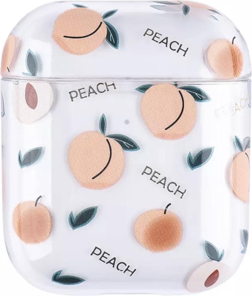 AirPods hoesje - Peach - AirPods Case - Airpods Cover - Perzik - Oranje