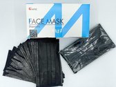 H-MASK  ZWART  Mondkapjes 4-laags (50 stuks) | Wegwerp | CE gecertificeerd