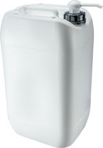 Jerrycan 25 liter met dispenserpomp – handig stapelbaar – UN gekeurd – voor water en gevaarlijke vloeistoffen – inclusief dop – totaal te legen