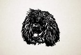 Wanddecoratie - Hond - Ierse waterspaniel 2 - M - 60x61cm - Zwart - muurdecoratie - Line Art