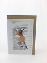 Wenskaart kolibrie - happy birthday (birdday) - verjaardag - dubbelgevouwen - incl envelop