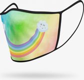 Duopack: Rainbow washable mondmasker - M / Stoffen mondkapjes met print / Wasbare Mondkapjes / Mondkapjes / Uitwasbaar / Herbruikbare Mondkapjes / Herbruikbaar / Ov geschikt / Mondmaskers