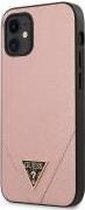 Guess Saffiano V - Hoesje voor iPhone 12 Mini (roze)