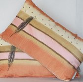 Sierkussen - Vera Rechthoekig| Oranje/roze