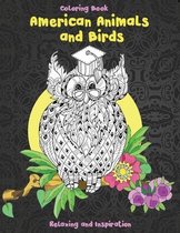 American Animals and Birds - Coloring Book - Relaxing and Inspiration