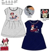 Disney Minnie Mouse Jurk - Sweaterstof jurk - Donker Blauw - Maat 110/116 - 6 jaar