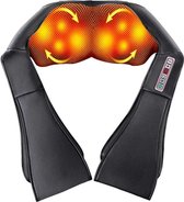 Shiatsu Massagekussen - Massageapparaten - Infrarood Nekmassage Apparaat - Massages Rug / Benen / Voeten / Kuiten - Incl. Auto Stekker (Zwart)