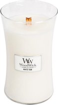 Woodwick Large geurkaars - White Teak