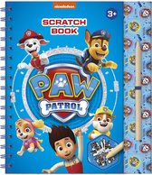 PAW Patrol Totum speelgoed vakantieboek scratch art doeboek kraskaarten- en kleurboek incl. sjabloon, stickers, kraspen en kleurplaten - 21 x 23,5 cm A5 harde kaft