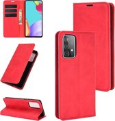 Samsung Galaxy A52 - A52s hoesje - Luxe Wallet Bookcase (Magnetische Sluiting) - Rood - GSM Hoesje - Telefoonhoesje Geschikt Voor Samsung Galaxy A52 - Galaxy A52s