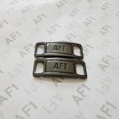 AF1 Sneaker tags | Lace Locks | Metallic Zwart | Schoenaccessoires - Schoenveters