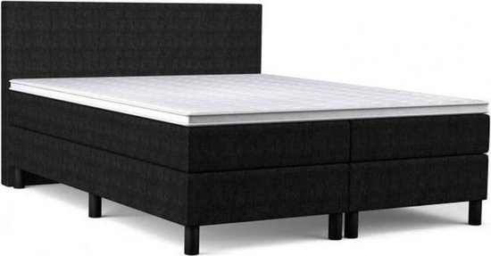 Boxspring Budget - 160x200 - Donkergrijs - Compleet
