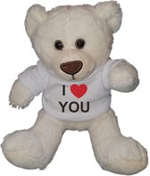 I love you teddy beer | Valentijn | Valentijn cadeautje man vrouw | Valentijn cadeautje voor hem haar | Valentijnsdag cadeau knuffelbeer |Ik hou van jou | Wit
