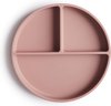foto van Mushie siliconen verdeelbord met zuignap|Blush|bpa free|Kinderservies |