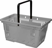 Winkelmandje 28 liter - grijs - 1 handvat