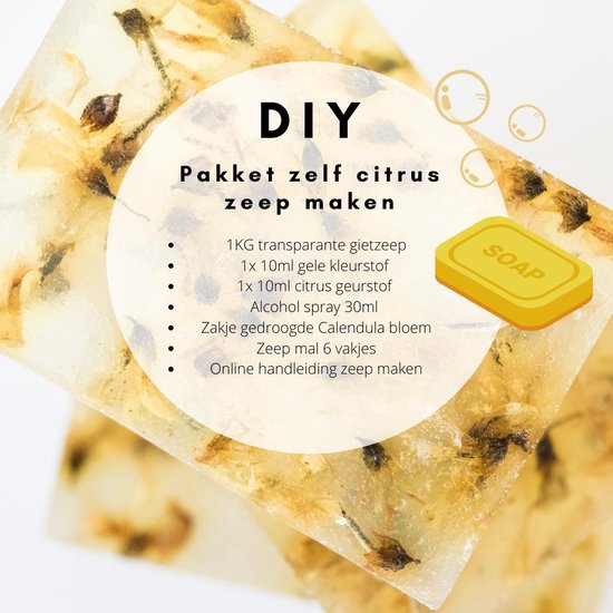 pakket zeep maken - Citrus zeep - Eco friendly - Zelf zeep maken - Daffie's DIY bol.com
