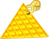 Afbeelding van het spelletje Pop it Driehoek - Geel - Fidget Toys - Voor jongens en meisjes - Top Cadeau