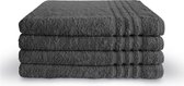 Byrklund Handdoeken set - Bath Basics - 4-delig - 4x 70x140 - 100% katoen - Antraciet