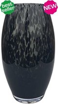 Cheetah vaas Ubangi Grijs | Vase The World | Ø17 cm x H30 cm | Cheetah Vaas Grijs | Black | Grey |