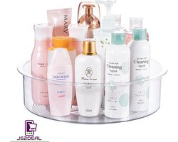 Draaiplateau transparant ⌀ 31cm Hoge Rand 9,5cm - Keuken organisator - Badkamer organisator - Lazy Susan - Multifunctioneel - Transparant - Opbergen - Huishouden - Badkamer