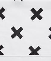 BINK Bedding Wieglaken Cross wit zwart 75 x 100 cm