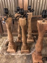 robuste houten lampen voet 57H gemaakt van gerecycled sloophout