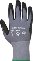 Werkhandschoenen Maat S - Dermiflex - Zwart/Grijs - Ideaal voor klussen - Werkhandschoenen heren & Werkhandschoenen dames