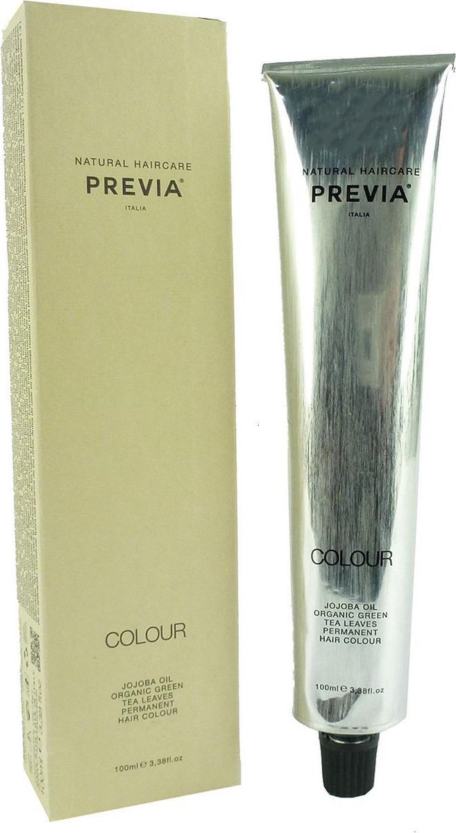Previa Professional Colour Jojoba Oil + Green Tea permanente haarkleuring 100ml - 07,48 Medium Copper Pearl Blonde / Kupferblond Perl