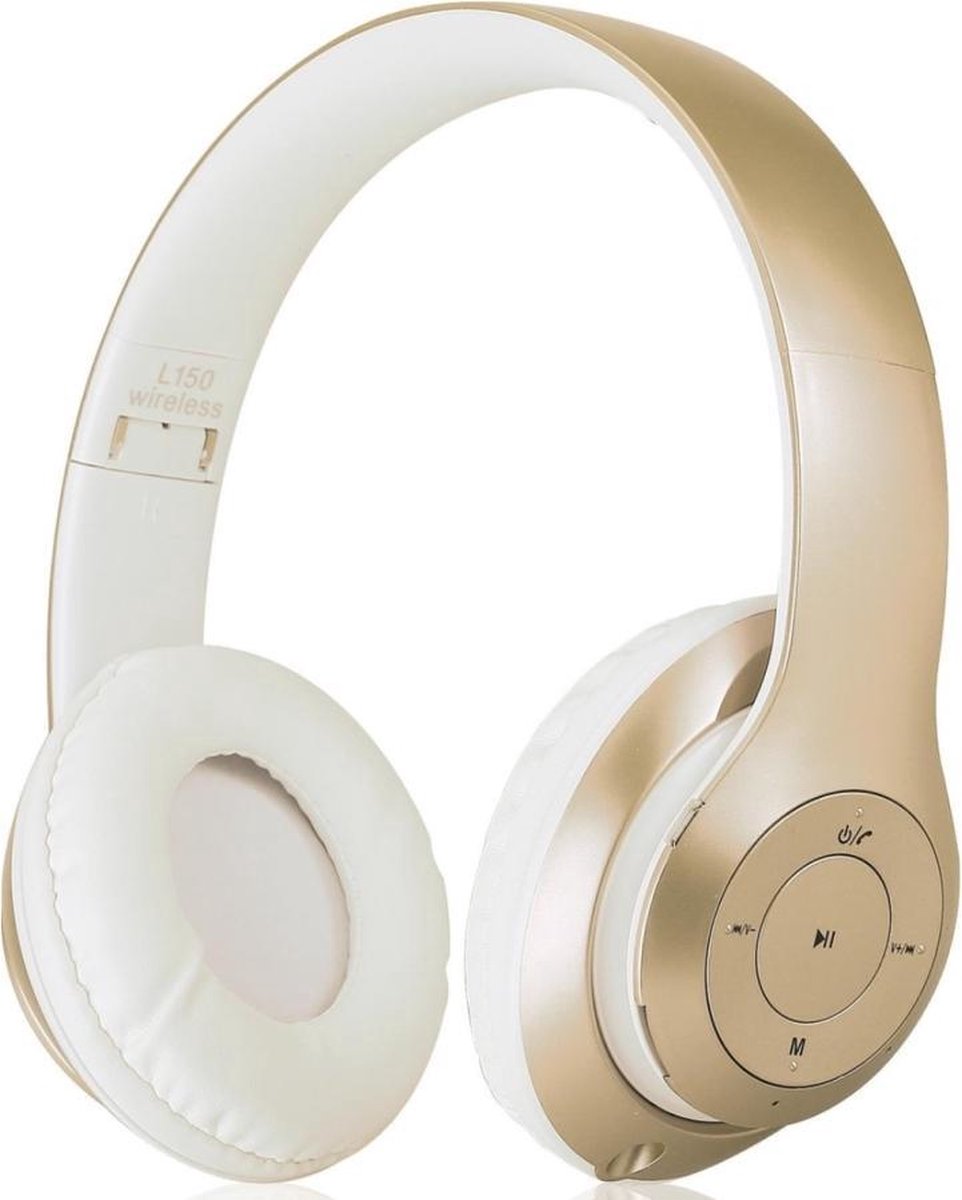 draadloze koptelefoon bleutooth headphone met geheugenpoort on ear headphones l150 kleur zwart