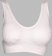 Basis sportbeha wit met uitneembare pads XL/XXL