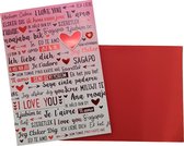 Valentijnskaart “I love you” 18,5 x 26,5 cm