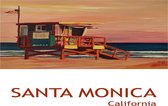 Steden Poster - Santa Monica Beach Scene California  - Wandposter 60 x 40 cm