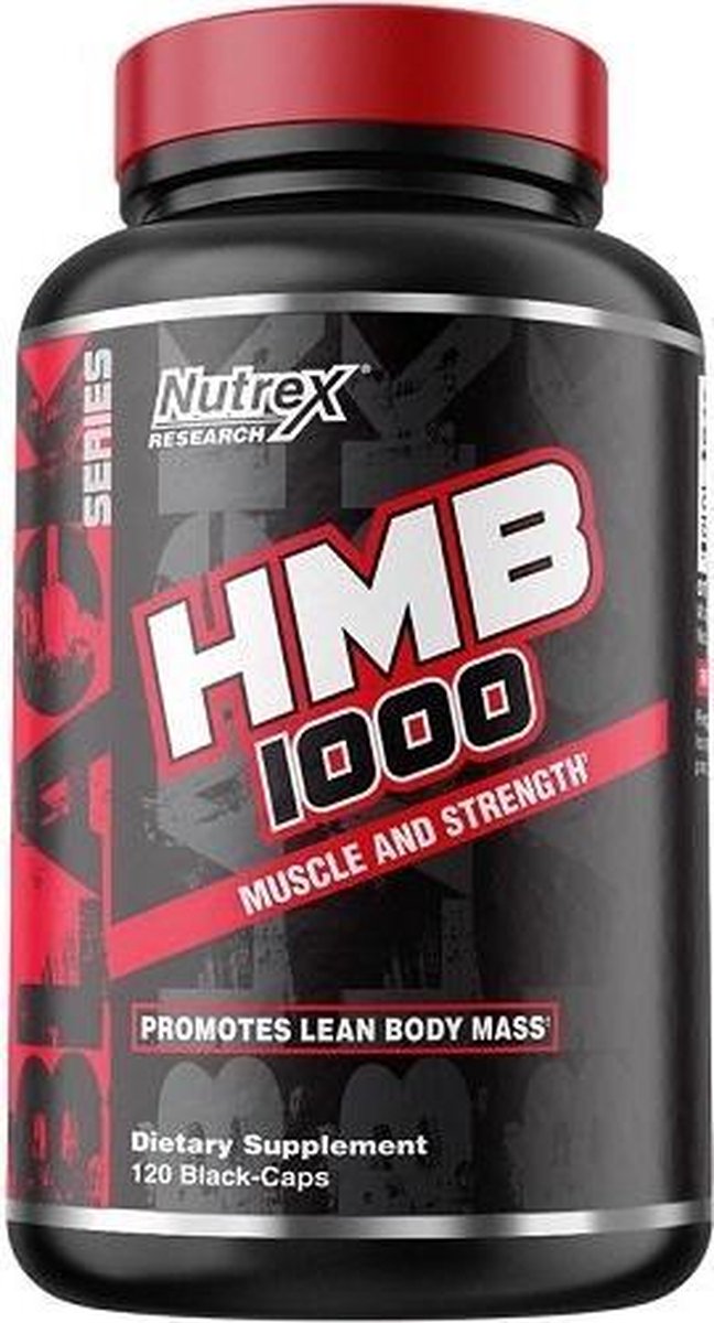 Goedkoopste Nutrex - HMB 1000 - ß-Hydroxy ß-Methylbutyrate - Calcium HMB - 120 Capsules - 60 Servings - Spier & Kracht