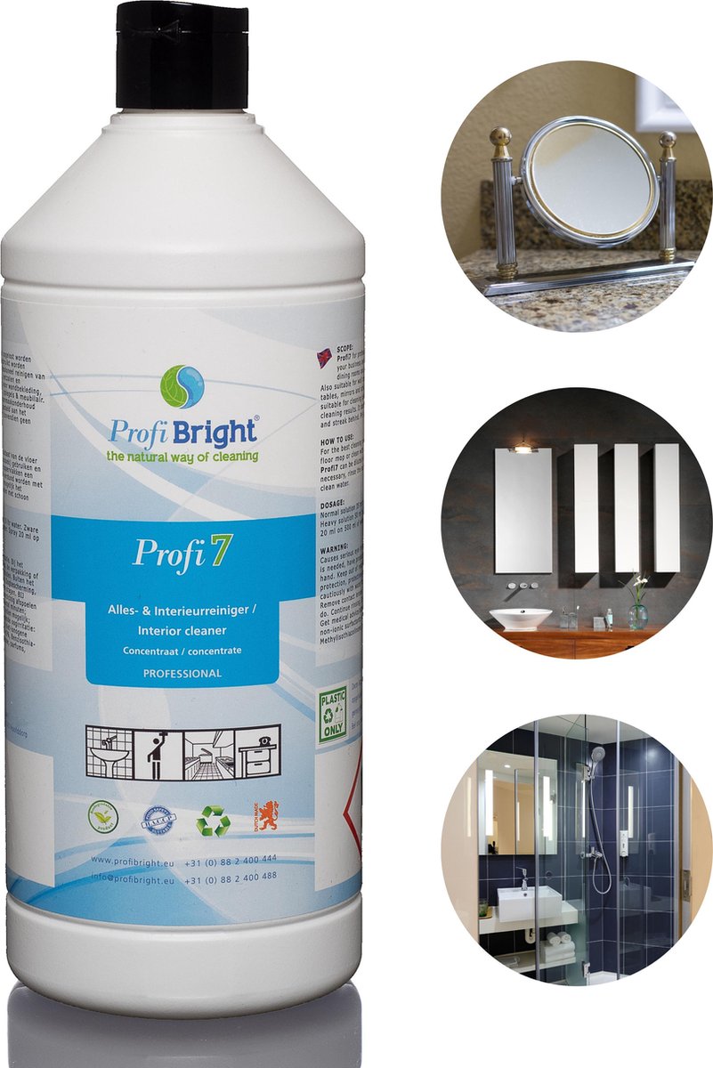 ProfiBright - Zakelijk - Allesreiniger Profi7 - Interieurreiniger - Fris van geur - Dierproefvrij - 1 liter