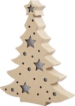 Figuur met licht, kerstboom, H: 27 cm, D: 4 cm, B: 21,5 cm, 1 stuk