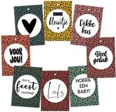 Cadeaukaartjes - Cadeaulabels - Gift tags - Mini kaartje kleur - 8 stuks