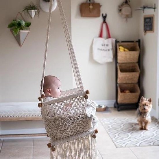 Baby / Kinder Schommel voor binnen of buiten! - Baby Swing -  Handgemaakte... | bol.com