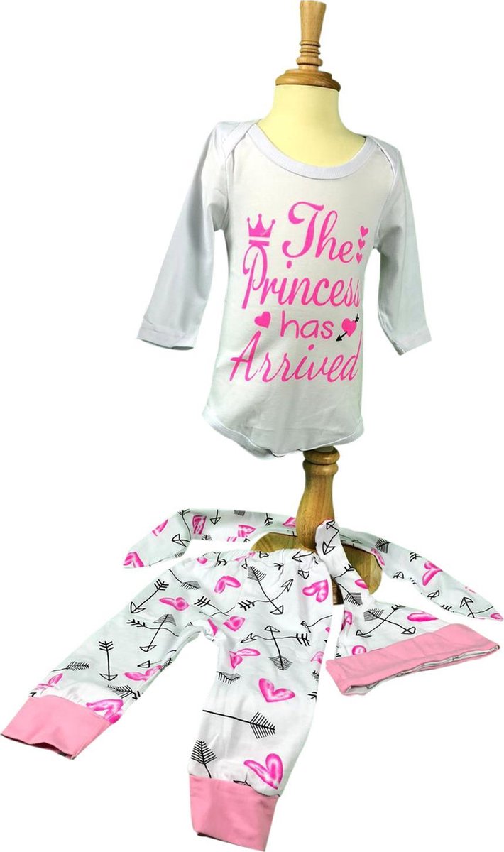 Baby Rompertje, “The Princess has Arrived”, Prinsesje, Koningin, Queen, FIFO Romper