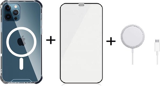 Dij mesh streng iPhone 12 Pro Max hoesje met Screenprotector & MagSafe oplader -  Transparant - iPhone... | bol.com