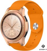 Siliconen Smartwatch bandje - Geschikt voor  Samsung Galaxy Watch sport band 41mm / 42mm - oranje - Strap-it Horlogeband / Polsband / Armband