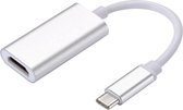 USB C naar HDMI Kabel Adapter Omvormer/ Aluminium Behuizing / Thunderbolt 3 / 4K Ondersteuning / Compatibel met Apple, Samsung, Lenovo, HP en meer / Geschikt voor MacBook Air, Pro en iMac / Zilver