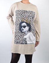 Queen jurk- beige- one size