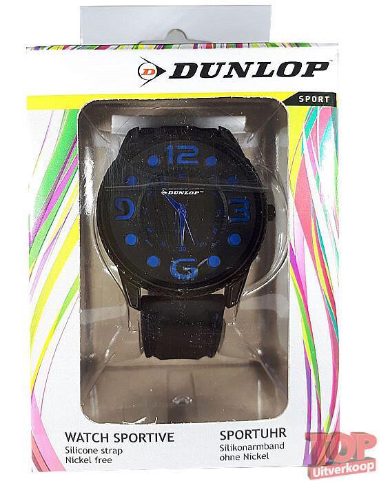 Dunlop Sport Quartz Horloge Tennis (Zwart/blauw)
