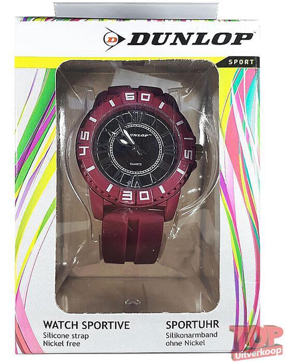 Dunlop Sport Quartz Horloge Diver (Rood-zilver)