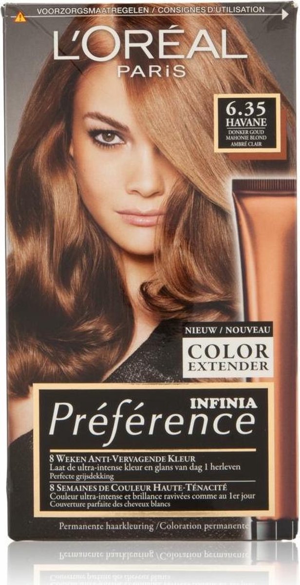 Efficiënt Detecteren Bouwen L'Oréal Paris Préférence 6.35 - Donker Goud Mahonie Blond - Haarverf met  Color extender | bol.com