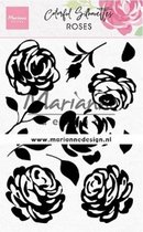 Stempel - Claer stamp - Marianne Design - colorful silhouette roses